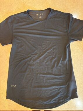BYLT Basics Navy Short Sleeve Crew Performance Tee
